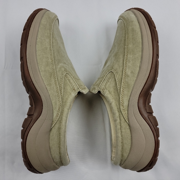 LL Bean Canvas Mule Shoes Womens 7.5M Khaki-Green - Picture 10 of 12